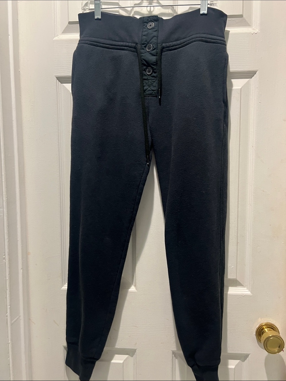 Alexander Wang Black Men's Button-Fly Joggers